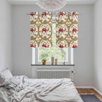 2 Panel Kitchen Cafe Curtains, Camels Palm Trees Sunlight Filtering Nature Air Through, Window Decor Tier Curtains for Living Room 55W x 39L inch Desert Date Coconut Trees Leaves Cords Beige