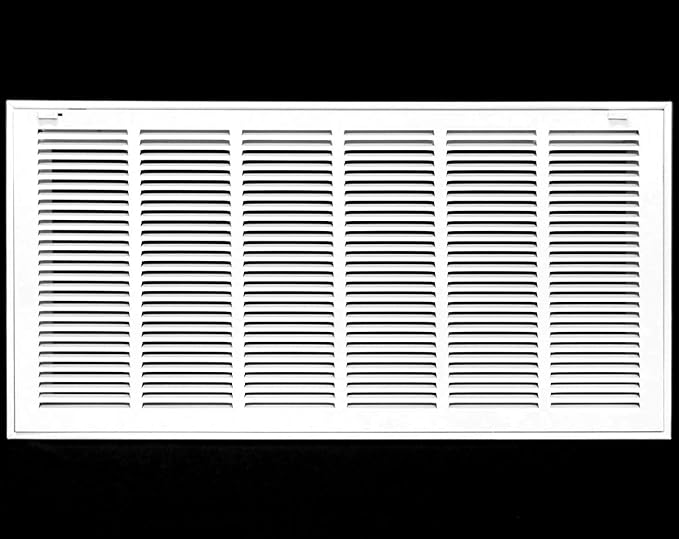 HVAC Premium 32 x 14 Duct Opening Steel Return Air Filter Grille, for 1-inch Filter, Removable Door, Flat Stamped HVAC Vent Cover Grille, Outer Dimensions 34.5 x 16.5