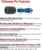 ATIE No Spray Pool Cleaner TailSweep PRO TSP10S with Hose Scrubber 9-100-3105 Fit Zodiac Polaris 280, 3900 Sport, 380, 360, 180 Pool Cleaner Tail Sweep PRO TSP10S and CMP Flow Diffuser (2 Pack)