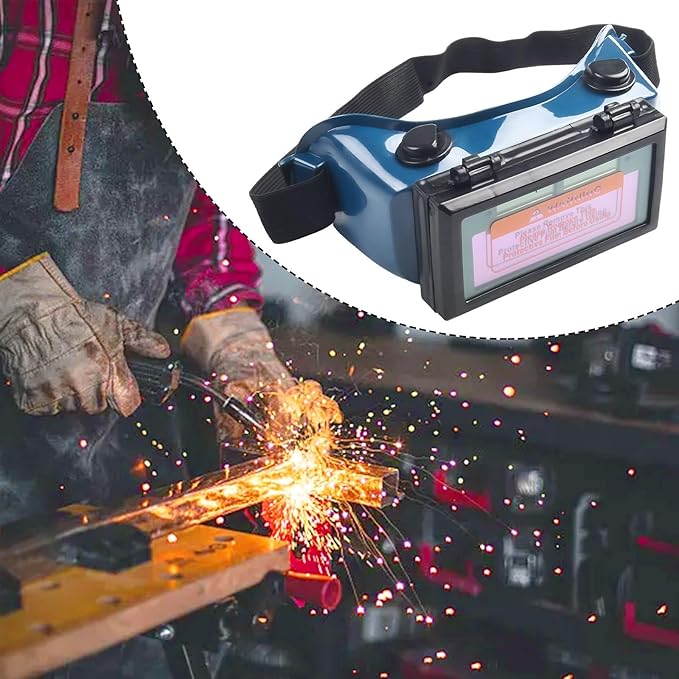 Auto Darkening LCD Welding Lens for MIG for TIG for MMA, Solar Powered Welding Eyepiece with DIN3-11 Shade, 108x50mm Filter, PVC+LCD Glass, for Protection During Grinding and Cutting