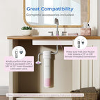 Waterdrop BFU1 Water Filter for Bathroom for Face Care, Soft Water, Strontium-enriched, Reduce 99.9% of Harmful Substance in Bathroom Sink Faucet, Reduces Skin Redness and Irritation