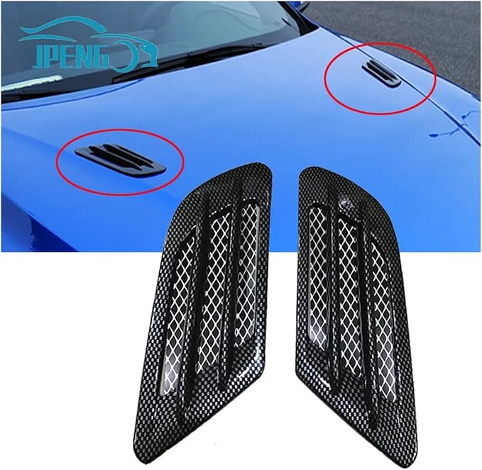 Universal Car Hood Scoop Air Intake Vent Cover Compatible With Golf 4 5 6 7 Compatible For Mazda CX5 Compatible For BMW F10 F30 E90(Black)