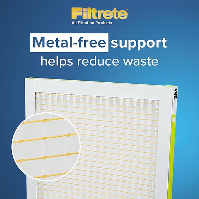 Filtrete 17.5x23.5x1 AC Furnace Air Filter, MPR 700, MERV 8, Tough on Pollen, Easy on Airflow, 3-Month Pleated 1-Inch Electrostatic Air Cleaning Filter, 4-Pack (Actual Size 17.19 x 23.19 x 0.81 in)