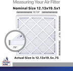 Filter King 12.13x19.5x1 Air Filter | 4-PACK | Carbon MERV 8 HVAC Pleated A/C Furnace Filters | MADE IN USA | Actual Size: 12.13 x 19.5 x .75"