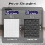 Filter Q – 1712-0123-00 Replacement Filter for Winix 5510 and 5520 Air Purifier, 5510 Replacement Combo Pack Includes: 3 HEPA & 3 Carbon Filter
