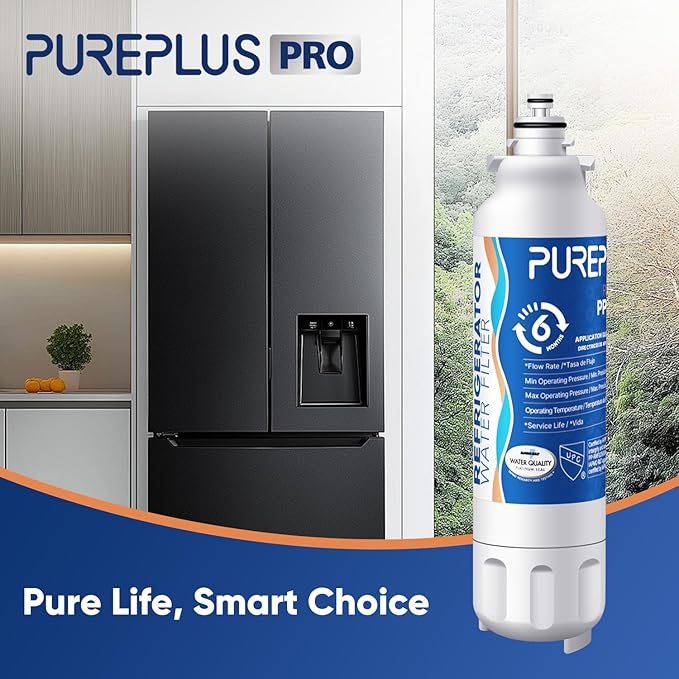 PUREPLUS LT800P NSF/ANSI 53&42 Certified Replacement for LG ADQ73613401, Kenmore 469490, 9490, ADQ73613402, ADQ736134, Refrigerator Water and Air Filter Combo, 3Pack