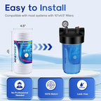 ICEPURE 25 Micron 10”x4.5'' Whole House Sediment String Wound Water Filter Replacement filter for 84637, WPX5BB97P, PC10, 355214-45, 355215-45, WP10BB97P, WP5BB97P, 4PACK
