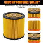 Replacement Filter for Vacmaster 5-20 Gallon/Hart Shop Vacuum 5-17 Gallon, Replaces Hart VCFS 3701 Filter/VCFF Filter, Fits most Shop-Vac/Craftsman Vacuum with 2x Wet Foam Filter
