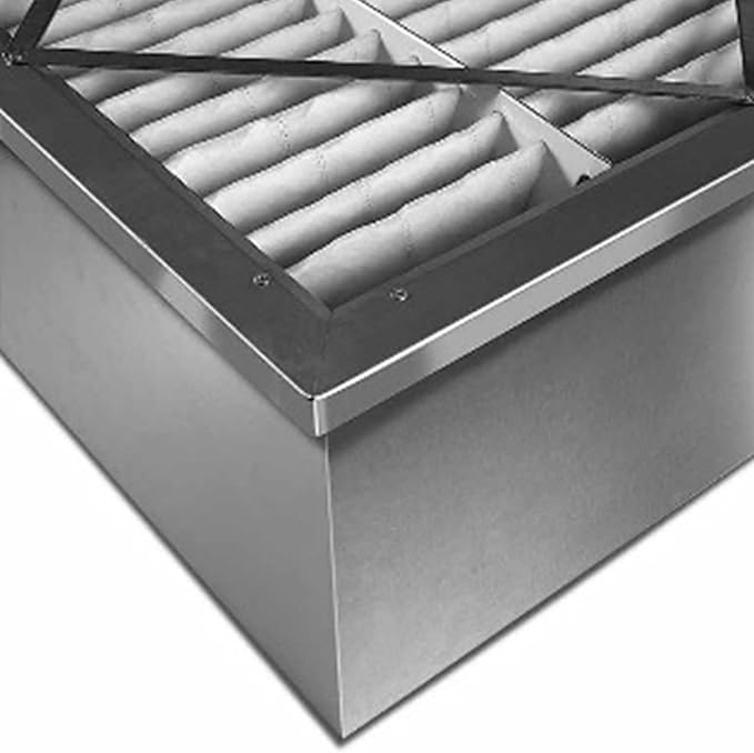 RIGID-PACK 24x20x12 Rigid Box Air Filter – MERV 13/85% ASHRAE HVAC Filter – Radial V-Pleat, Metal Frame, Single Header – High-Efficiency Replacement for Commercial & Industrial Systems