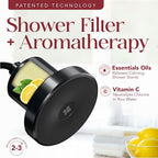 Vitamin C Shower Filter Replacement Cartridge + Shower Steamers Aromatherapy - K Beauty Skin & Hair Enhancement, Universal Water Filter Replacement for AquaBliss - Lemon Spa Scent