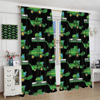 Kids Agriculture Machine Window Curtains, Farm Equipment Tractors Transport Combines Rod Pocket Decorative Windows Curtain for Boys Children Teens Room Decor 63x63in (30% Blackout)