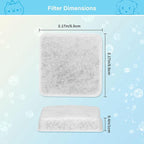 6 Pack Charcoal Replacement Filters for 0.5/1/2.5/4 GAL Gravity Waterer, YOIHABV Cat Fountain Filters, Dog Water Dispenser Filters, Pet Fountain Filter Replacement, Control Chlorine and Odor