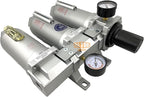 1" NPT SUPER DUTY Industrial Grade Filter Regulator Coalescing Desiccant Dryer System For Compressed Air Lines, Metal Bowls, Great For Paint Spray And Plasma Cutter (MANUAL DRAIN)