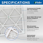Glasfloss ZL 16x25x4 MERV 10 Air Filter Honeywell FC100A1029 Replacement Air Cleaners. 2 Pack. Exact Size: 16 x 24-7/8 x 4-3/8