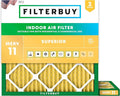 Filterbuy 19x19x1 Air Filter MERV 11 Superior Pet & Allergy Defense (2-Pack), Electrostatic Pleated HVAC AC Furnace Filters Replacement, Made in USA (Actual Size: 19.00 x 19.00 x 0.75)
