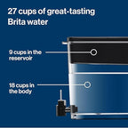 Brita Water Dispenser, UltraMax Elite Filter, Removes 99% of Lead, Includes 1 Filter, 27-Cup Capacity, Black