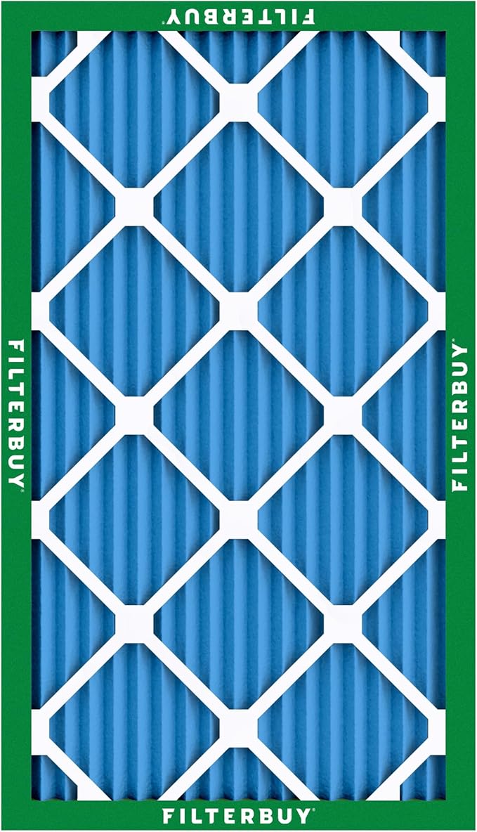Filterbuy 15x30x1 Air Filter MERV 13 Optimal Smoke & Allergy Defense (2-Pack), Electrostatic Pleated HVAC AC Furnace Filters Replacement, Made in USA (Actual Size: 14.50 x 29.50 x 0.75)