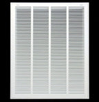 26" X 32" Steel Return Air Filter Grille for 1" Filter - Easy Plastic Tabs for Removable Face/Door - HVAC Duct Cover - Flat Stamped Face -White [Outer Dimensions: 27.75w X 33.75h]