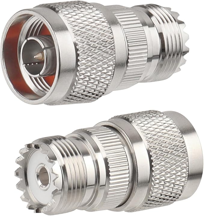 10 Pack N Male to UHF Female SO-239 Connector Adapter N Connector to PL-259 SO239 RF Coaxial Cable Adapter