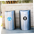 1Set PVC Waste Sorting Stickers Self Adhesive Trash Bin Labels for Recycling and Trash Can Decals Easy to Apply Promote Sustainable Waste Management