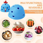 Silicone Egg Brush Cleaner, Egg Washer for Fresh Eggs, Egg Cleaner for Fresh Eggs, Egg Scrubber for Fresh Eggs, Reusable Cleaning Tools for Egg Washer (Blue)