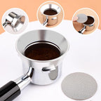 54mm12 Magnetic Dosing Funnel, Espresso Dosing Funnel Aluminum Magnetic Portafilter Funnel with 2 Mesh Filter Coffee Dosing Ring for Kitchen Coffee Shop