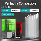10 Sets Release Liner Film Kit Fit for Saturn 2/8K/3/4/4 Ultra/4 Ultra 16K Resin 3D Printer, 273x176mm, 0.127mm Thickness, High Transmittance for Flawless 3D Printing Results