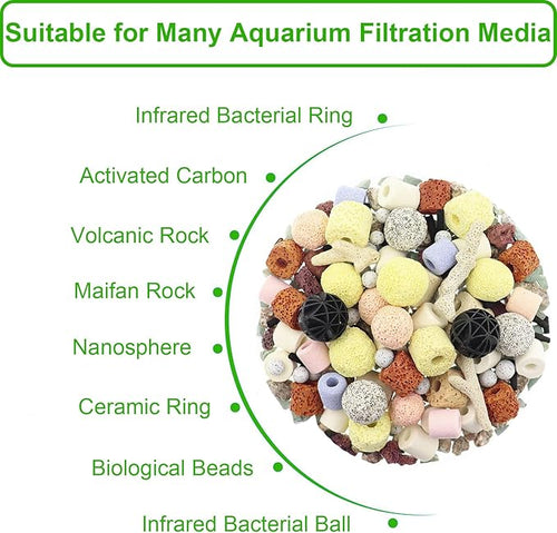 10 Pcs 5.9" x 7.8" Aquarium Filter Media Bags Large, Fish Tank Media Mesh Filter Bags with Zipper, Mesh Reusable Bags for Activated Carbon, Ceramic Rings, etc