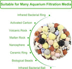 10 Pcs 10" x 7" Aquarium Filter Media Bags, Fish Tank Media Mesh Filter Bags with Zipper, Black Mesh Reusable Bags for Activated Carbon, Ceramic Rings, etc.