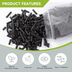 2-Pack (2 Lbs) Odor Absorbing Activated Charcoal Filter Refills for Lomi Electric Countertop Composter - 12-Month Supply, Replacement Filters Compatible with Lomi Smart Waste Kitchen Composter