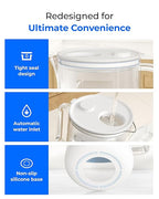 Waterdrop Glass Alkaline Water Filter Pitcher with 1 Filter, Enhances Alkaline Water, Eco-Friendly, 7-Cup, for Home & Office, Reduces PFOA/PFOS, Chlorine, Cadmium, Copper, Mercury, Clear, WD-PT-72C-A