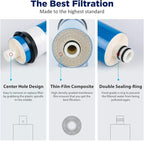 Membrane Solutions 75 GPD RO Membrane, Reverse Osmosis Membrane, RO Membrane Replacement, Reverse Osmosis Filter Replacement for Under Sink Home Drinking RO Water Purifier System (2 PACK)