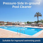 MAKHOON Upgrade Pool Pressure Side Sweeper – Professional Pool Cleaner for Efficient Swimming Pool Cleaning, Stable 4-Wheel Structure Design