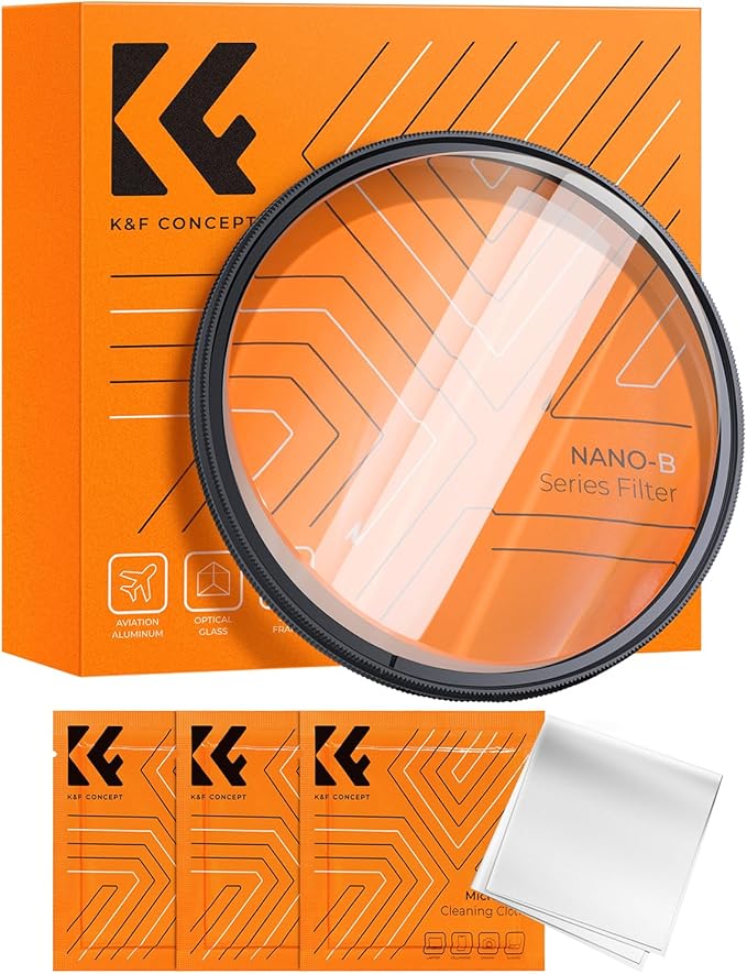 K&F CONCEPT 82mm Bilateral Blur Ghost Motion Filter Super Speed Effects for Camera Lens Clear Optical Glass with Cleaning Cloth