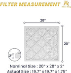 MervKing 20x20x2 Air Filter Actual Size: 19.7" x 19.7" x 1.75" MERV 8 MPR 600-700 | MADE IN USA | 4-Pack | Pleated HVAC AC Furnace Replacement