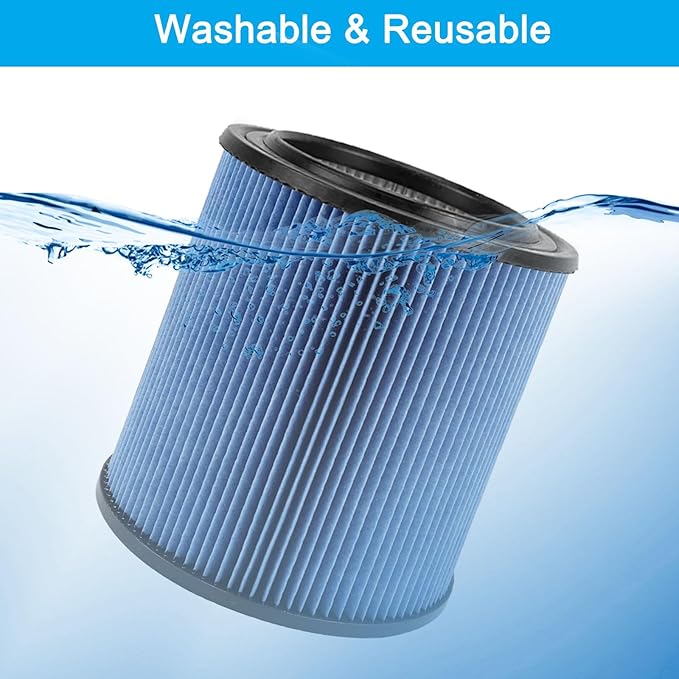 MZY LLC 17907 Cartridge Filter for Craftsman Shop Vac 5 to 20 Gallon, 3-Layer Pleated Fine Dust Filter Fits for Craftsman 17907 9-17907 Wet Dry Vacuum