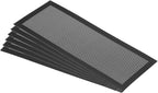 PATIKIL 4"x10" Magnetic Vent Cover, 6 Pack Floor Wall Air Registers Cover Strong Magnet Vent Screen Mesh for Blocking Hair Dust Debris, Black