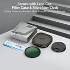 77mm Black Diffusion 1/4 & Reflectivity CPL 2 in-1 Filter with Lens Cap, Dreamy Softens Highlights with Effective Polarization, Mist Cinematic Polarizer Effect Filter with ND2 Reduction
