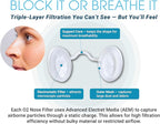 O2 Nose Filters with 3M Filtration - Nasal Screens for Allergies, Dust & Smoke - Drug-Free & Latex-Free Nose Filters - Invisible Allergy Protection (Trial Pack 4 Sizes)