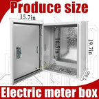 Electrical Box 20 x 16 x 8 Inch Indoor Outdoor Electrical Enclosure Box Steel Junction Box Wall Mounted Universal Electrical Project Box with Safety Locks and Mounting Plates