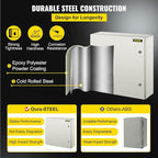 VEVOR NEMA Steel Enclosure, 24 x 24 x 8'' NEMA 4X Steel Electrical Box, IP66 Waterproof & Dustproof, Outdoor/Indoor Electrical Junction Box, with Mounting Plate