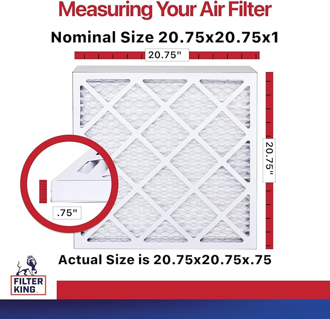 Filter King Air Filters 20.75x20.75x1 | 4-PACK | MERV 11 HVAC Pleated AC Furnace Filters | Actual Size 20.75 x 20.75 x .75"