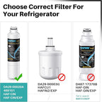 ICEPURE NSF/ANSI 53 Premium Certified DA29-00020B Refrigerator Water Filter Replacement for Samsung DA97-08006A, RF28HMEDBSR, RF263BEAESR, HDX FMS-2, HAF-CIN/EXP, 469101, RF4287HARS, RF28HFEDBSR,2PACK
