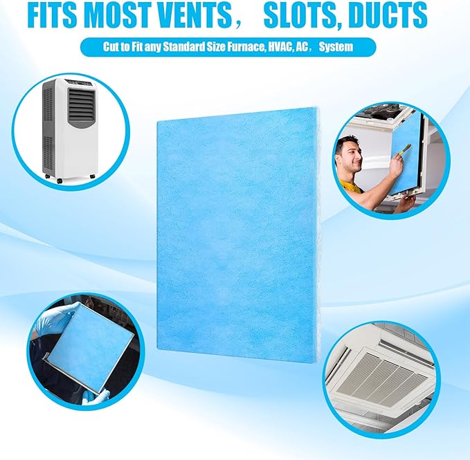 Frienda 6 Pcs Washable Reusable Furnace & Air Conditioner Filter Merv 6 Replacement Cut to Fit Ac Filters for HVAC Furnace Vents(30 x 20 Inch)