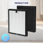 AP303 AP304 Replacement Filters 2 Pack, Compatible with DAYETTE AP303/AP304 Air Purifier, and Compatible with FRESHDEW AP303/AP304 Air Purifier, including H14 HEPA Layer and Activated Carbon Layer