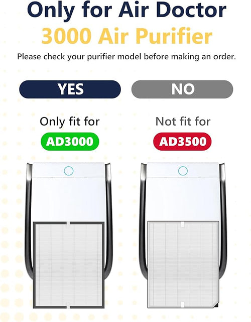 3000 Replacement Filter Compatible with Air Doctor AD3000 Version Air Purifier, Not for AD3500, 2 Premium Filter, 2 Carbon Filter & 8 Pre-Filters, Compare to ADF3001, ADF3002 & ADF3003