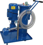 220V Filtering Machine Portable Hydraulic Oil Filter Cart Single Cylinder Mobile Oil Filtration Purification System 3um Fine Size with 78.74in/2m PVC Hose