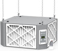 360° Woodshop Air Filtration System Woodworking - 1050/1350 CFM, Built-in Ionizer, with Strong Vortex Fan, Shop Air Filtration for Garage, Works Shop, Dust Collectors System, Gray, KMF12D Pro