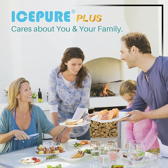 ICEPURE PLUS NSF/ANSI 53 DA29-00020B Refrigerator Water Filter Compatible with Samsung DA29-00020A/B, DA29-00020B-1, HAF-CIN/EXP, 46-9101, RF4267HARS, 1PACK