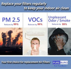 PUREBURG Replacement Filter Compatible with Purafide Air XP120 Desk & Countertop Air Purifier,2-Pack(4 Filters) H13 HEPA Activated Carbon For Air Clean Dust VOCs Odor